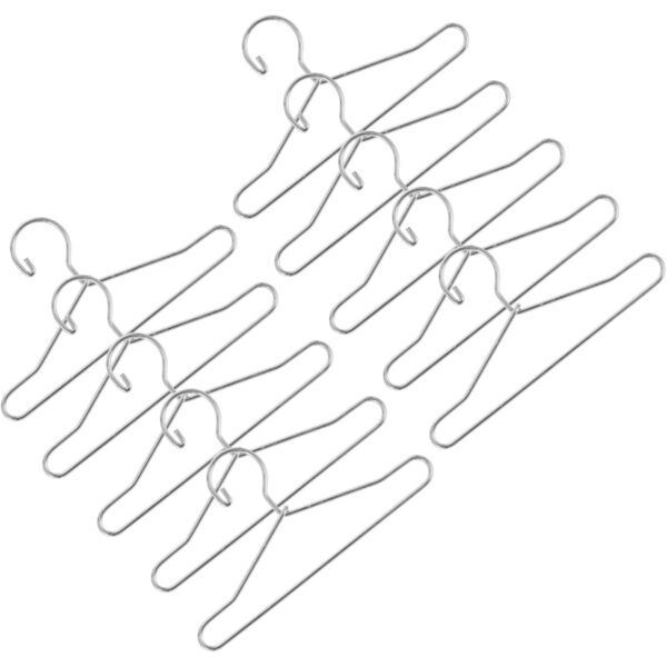 20 Mini-Kleiderbügel aus silbernem Metall für Puppen, Puppenhauszubehör 6,5 cm