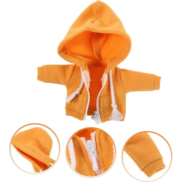Felpa Cappuccio per Bambola 12 cm ERINGOGO - Vestito Miniatura Morbido e Carino