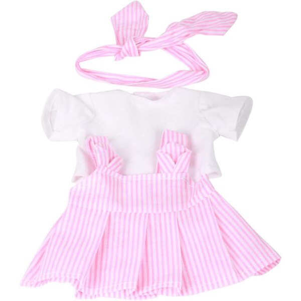 Set 3 Vestiti per Bambole in Tessuto Rosa, Giallo e Viola per Giochi di Vestizione