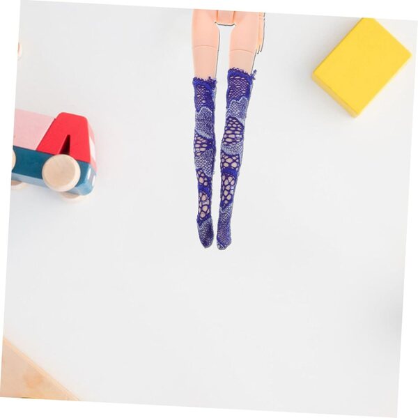 Vaguelly 10 paia Calzini Lunghi in Pizzo per Bambole Americane - Accessori Decorativi Fai da Te