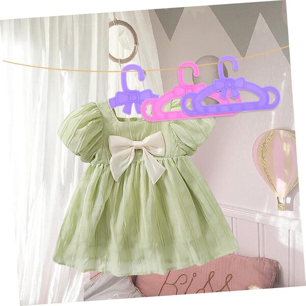 15 Grucce Miniature Colorate Rosa Verde Viola per Vestiti delle Bambole OFFIGAM