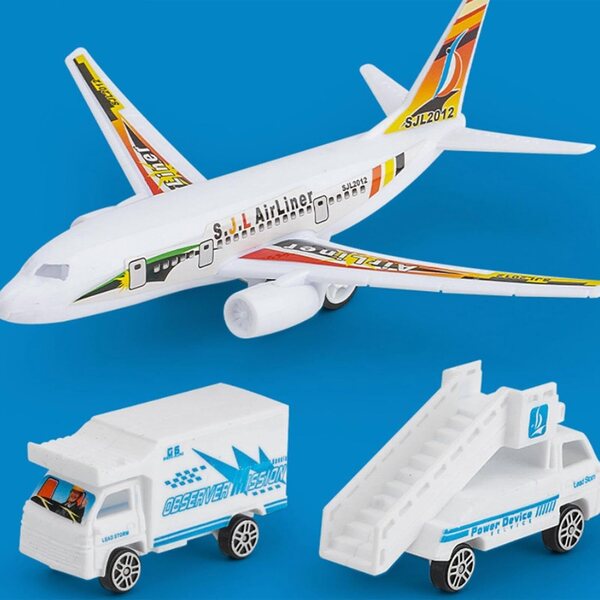 Flughafen-Flugzeugmodell-Set, 70-teilig, luxuriöses Lernspielzeug für Kinder von 3–12 Jahren