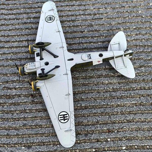 WWII Savoia SIAI-Marchetti S.81 Pipistrello Flugzeugmodell 1:144 aus TECKEEN-Legierung