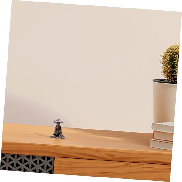 INOOMP Vintage-Metallminiatur für Bonsai und Terrarien – Fischerfigur
