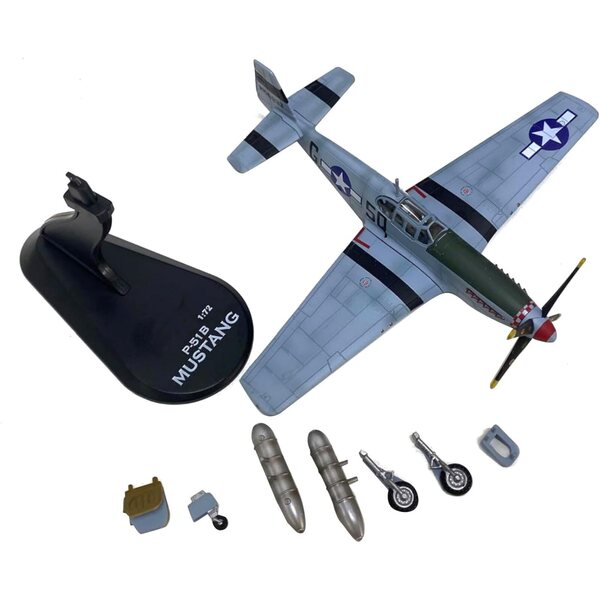 Modell P-51B Mustang Fighter WWII USAAF im Maßstab 1:72, Sammlerbausatz aus Legierung
