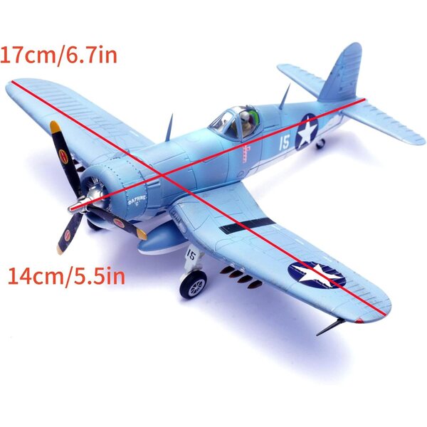 MOOKEENONE F4U Corsair USMC 1:72 Flugzeugmodell, detaillierte WWII-Sammlung