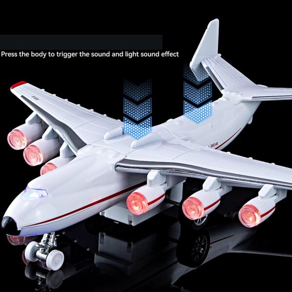 ZEZEFUFU An-225 Mriya 1:400 Legierungsflugzeugmodell mit Ton- und Lichtfunktionen