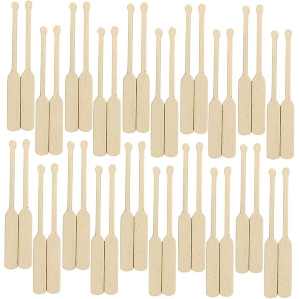 VICASKY 24 paia Mini Pagaie da Spiaggia in Resina e Legno per Decorazioni Fai da Te