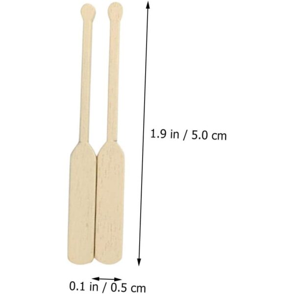 VICASKY 24 paia Mini Pagaie da Spiaggia in Resina e Legno per Decorazioni Fai da Te