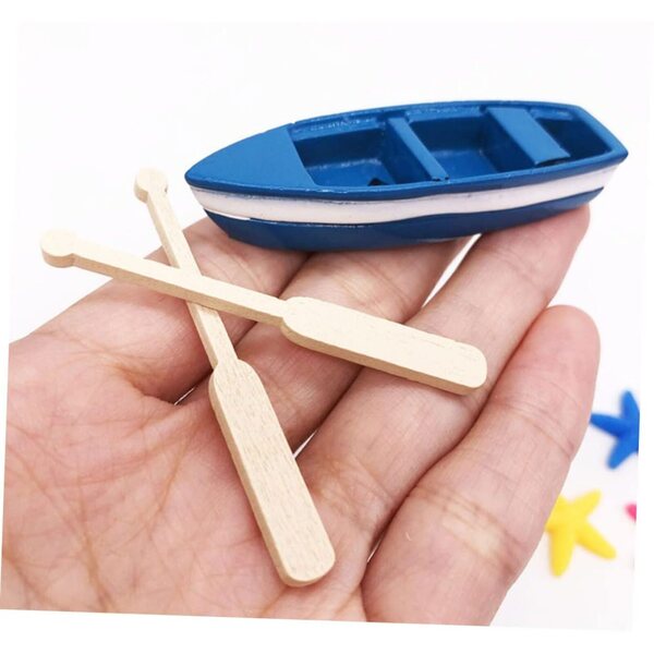 VICASKY 24 paia Mini Pagaie da Spiaggia in Resina e Legno per Decorazioni Fai da Te