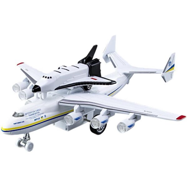 Sowjetisches Flugzeugmodell An-225 Mriya 1:400 mit Buran Orbiter – Sammlung und Geschenk