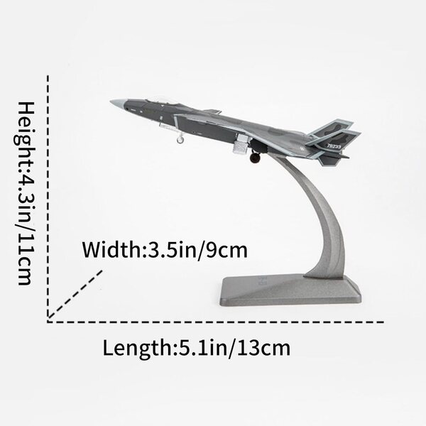 Chengdu J-20 Fire Fang 1:144 Legierungsflugzeugmodell – Sammlung und Dekoration