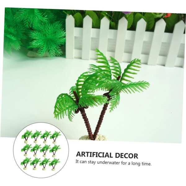 Toyvian 12 Alberi di Cocco Miniature in Resina per Decorazioni Acquario e Paesaggio