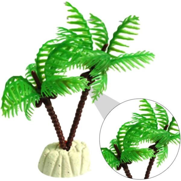Toyvian 12 Alberi di Cocco Miniature in Resina per Decorazioni Acquario e Paesaggio