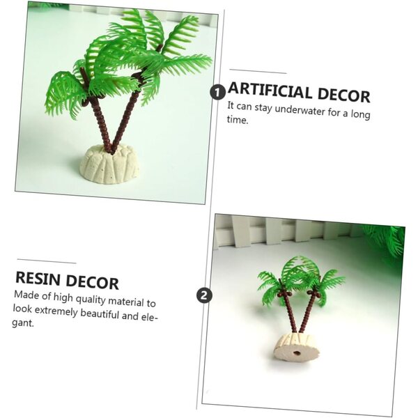 Toyvian 12 Alberi di Cocco Miniature in Resina per Decorazioni Acquario e Paesaggio