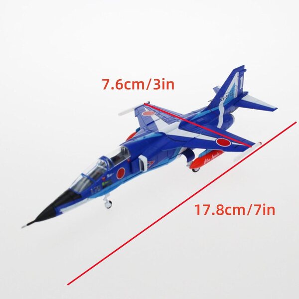 MOUDOAUER JASDF T-2 Blue Impulse 1:100 Legierungs-Flugzeugmodell zum Sammeln