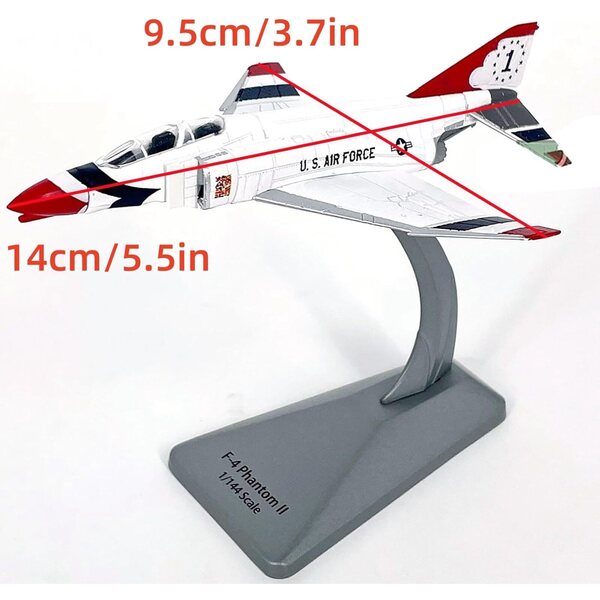F-4 Phantom II-Legierungsmodell 1:144 der United States Air Force – Sammlung und Dekoration