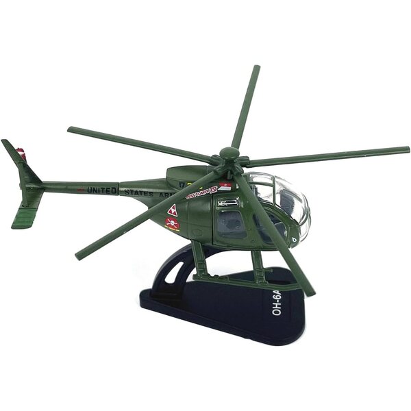 US Army OH-6A Cayuse 1:100 Legierungshubschraubermodell, perfekt zum Sammeln und Verschenken