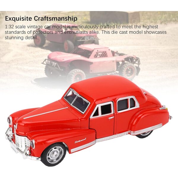 Modello Auto D'epoca Vintage 1:32 in Lega e Plastica, Giocattolo Educativo e Collezionismo