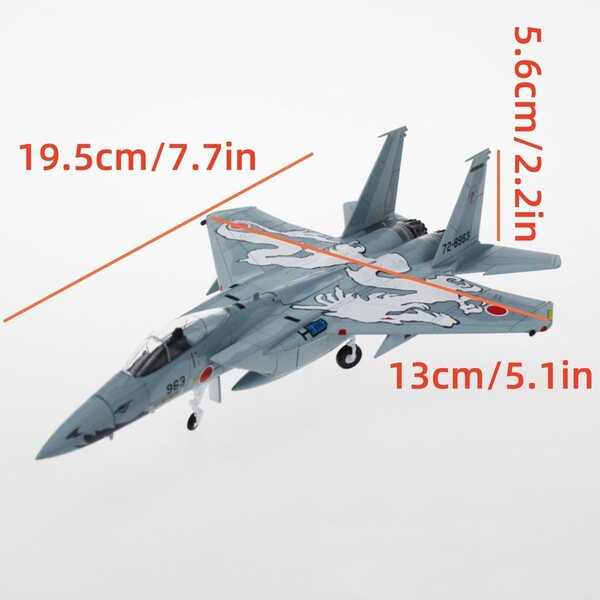 MOOKEENONE F-15J Dragon Fighter 1:100 detailliertes Flugzeugmodell aus Druckgusslegierung
