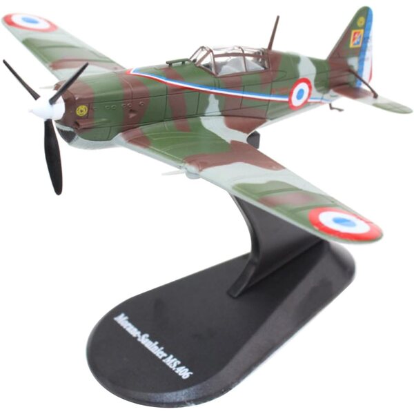 Morane-Saulnier MS.406 1:72 WWII-Flugzeugmodell aus hochwertiger Druckgusslegierung