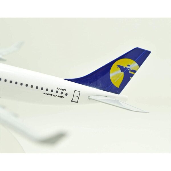 Alloy-Flugzeugmodell der Mongolian Airlines B767 im Maßstab 1:400 mit NATEFEMIN-Ausstellungsständer