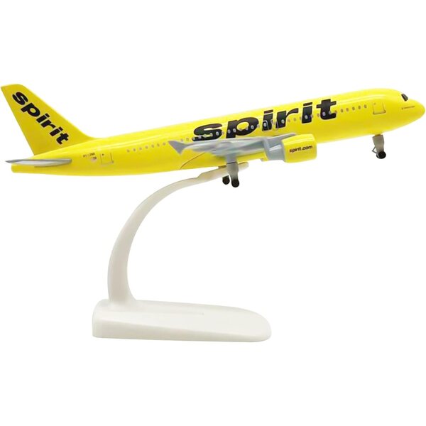 American Spirit A320 Flugzeugmodell im Maßstab 1:300 mit beweglichen Rädern und elegantem Display