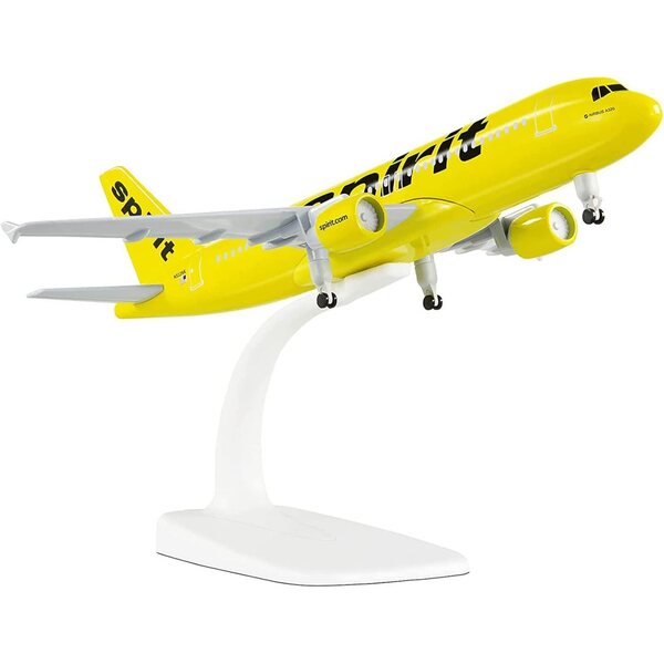 American Spirit A320 Flugzeugmodell im Maßstab 1:300 mit beweglichen Rädern und elegantem Display