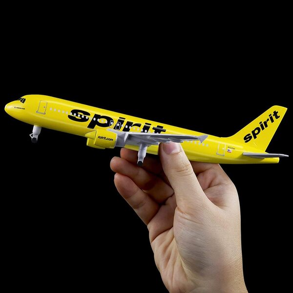 American Spirit A320 Flugzeugmodell im Maßstab 1:300 mit beweglichen Rädern und elegantem Display