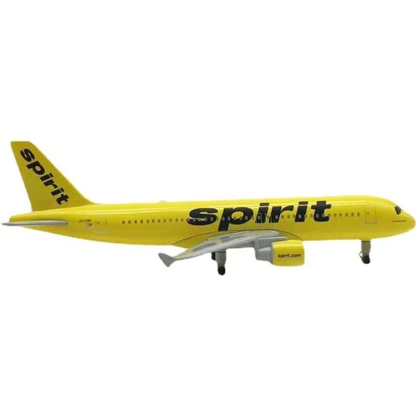 American Spirit A320 Flugzeugmodell im Maßstab 1:300 mit beweglichen Rädern und elegantem Display