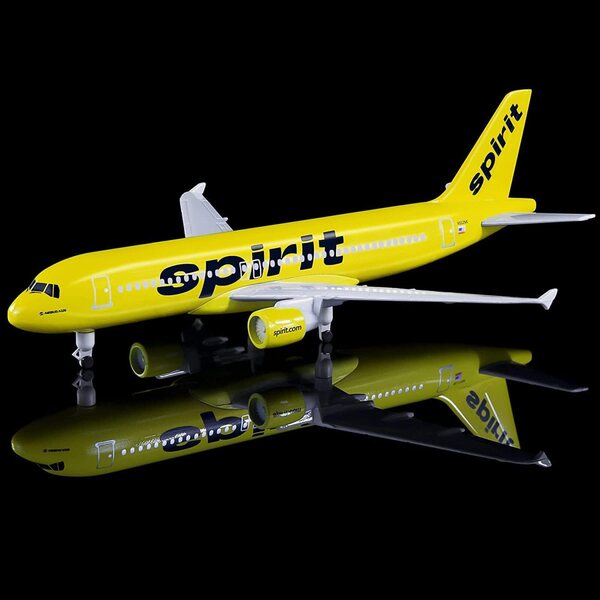 American Spirit A320 Flugzeugmodell im Maßstab 1:300 mit beweglichen Rädern und elegantem Display