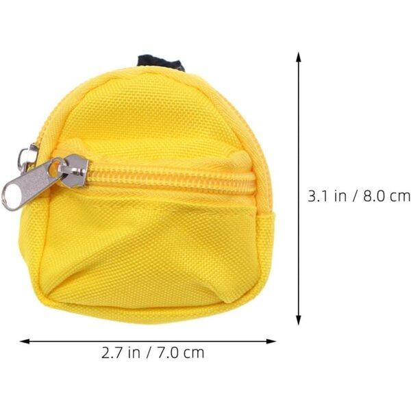 VICASKY Mini-Rucksack für Puppenhäuser, 4 Stück, realistisch und detailliert, 8 x 7 x 4 cm
