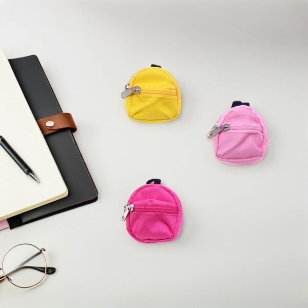 VICASKY Mini-Rucksack für Puppenhäuser, 4 Stück, realistisch und detailliert, 8 x 7 x 4 cm