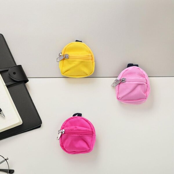 VICASKY Mini-Rucksack für Puppenhäuser, 4 Stück, realistisch und detailliert, 8 x 7 x 4 cm