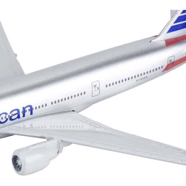 ZEZEFUFU B777 Flugzeugmodell aus Legierung im Maßstab 1:400 mit elegantem Dekorationsständer