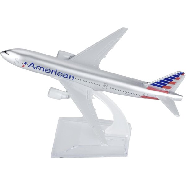 ZEZEFUFU B777 Flugzeugmodell aus Legierung im Maßstab 1:400 mit elegantem Dekorationsständer