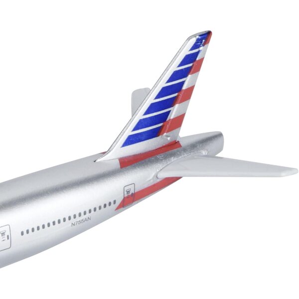 ZEZEFUFU B777 Flugzeugmodell aus Legierung im Maßstab 1:400 mit elegantem Dekorationsständer