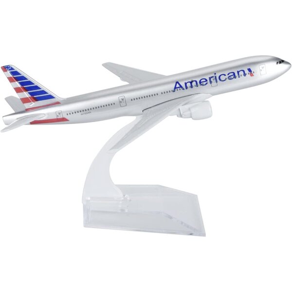 ZEZEFUFU B777 Flugzeugmodell aus Legierung im Maßstab 1:400 mit elegantem Dekorationsständer