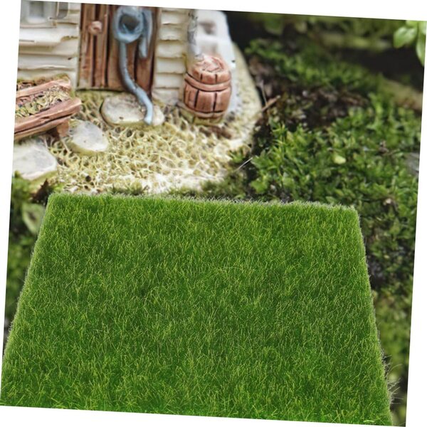 10 pezzi Tappeto Erboso Imitazione Realistico per Micro Paesaggio e Decorazioni Verdi