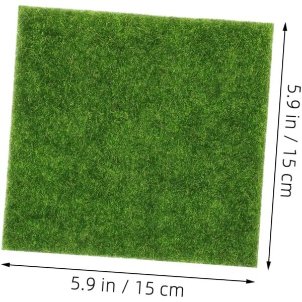 10 pezzi Tappeto Erboso Imitazione Realistico per Micro Paesaggio e Decorazioni Verdi