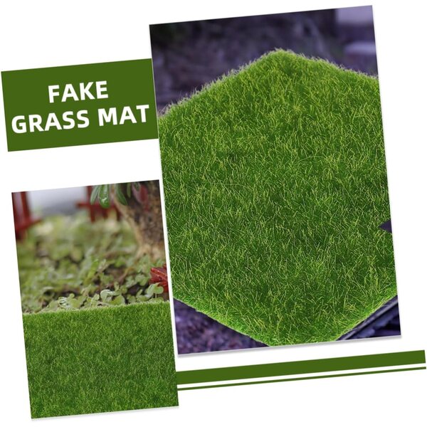 10 pezzi Tappeto Erboso Imitazione Realistico per Micro Paesaggio e Decorazioni Verdi