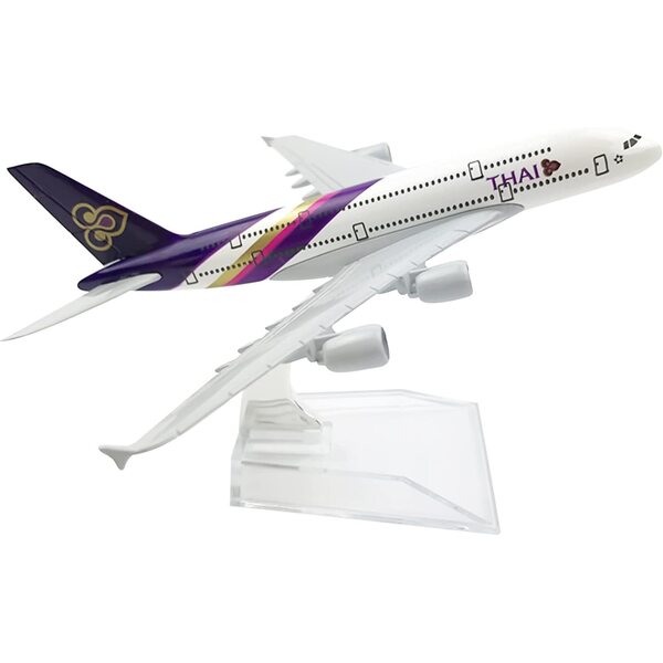 ZEZEFUFU A380 Thailand 1:400 Flugzeugmodell für Sammler und elegante Dekoration