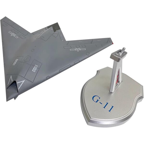 ZEZEFUFU G-11 Stealth UAV 1:45 Flugzeugmodell aus Legierung, Dekoration und Sammlung
