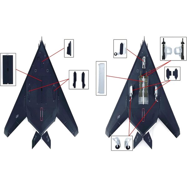 Legierungsmodell 1:72 USAF F-117 Nighthawk Attack – Zezefufu