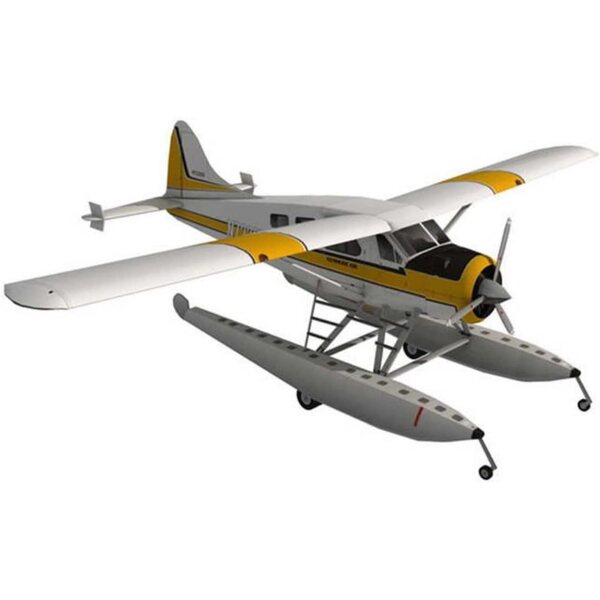 3D-Papiermodell DHC-2 Beaver Float Wasserflugzeug Bausatz 1/32 ZEZEFUFU