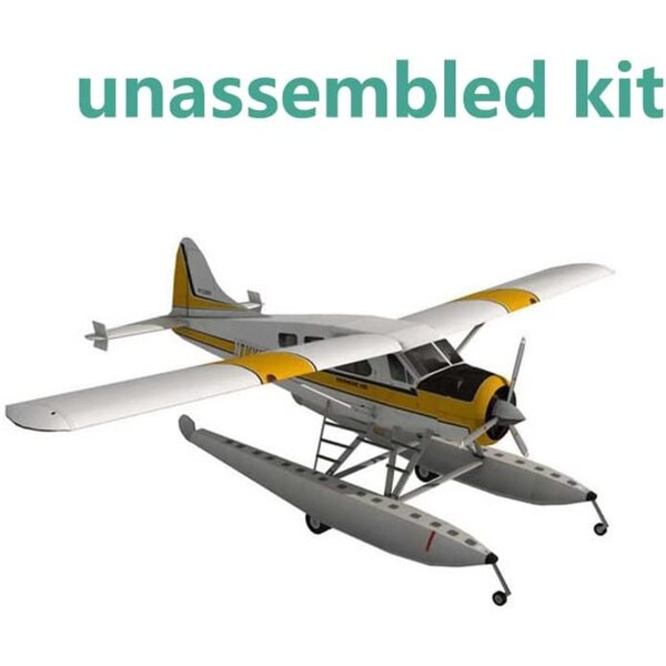 3D-Papiermodell DHC-2 Beaver Float Wasserflugzeug Bausatz 1/32 ZEZEFUFU