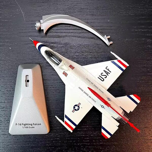 TECKEEN USAF F-16 Fighting Falcon Thunderbirds 1:100 Legierungsmodell