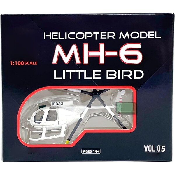 US Army MH-6 Little Bird 1:100 Legierungshubschraubermodell – Sammlung und Dekoration