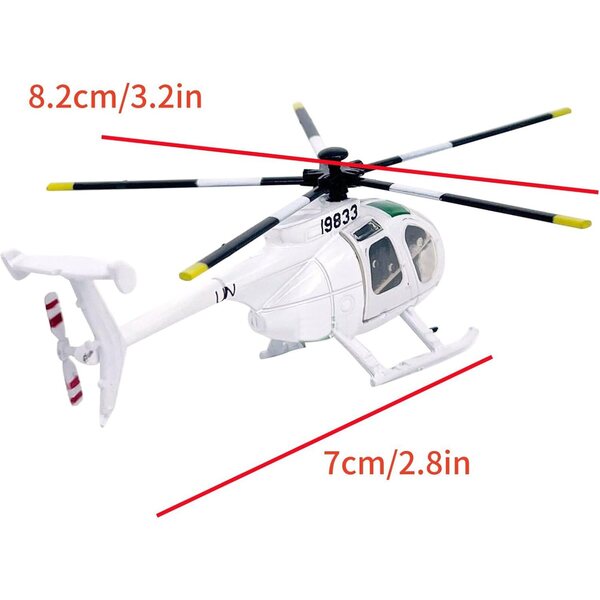 US Army MH-6 Little Bird 1:100 Legierungshubschraubermodell – Sammlung und Dekoration