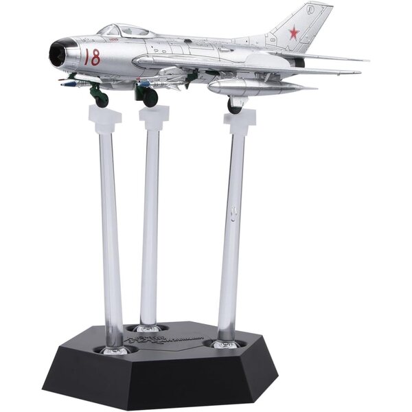 MOUDOAUER Sowjetisches MIG-19PM-Flugzeugmodell 1/72 aus Legierung mit Display